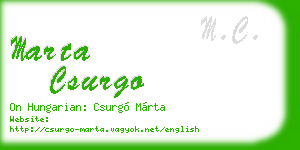 marta csurgo business card